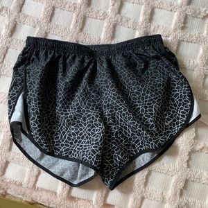 Black Patterned Nike Running Shorts